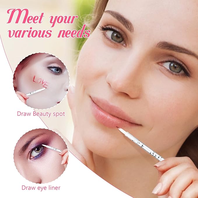 G2PLUS 100PCS Disposable Eyeliner Brushes, Eyebrow and Liner Brush Applicator, Cosmetic Eye Wands for Lip Liners, Eye Makeup, Eyelashes and Detail Painting (Crystal Black)