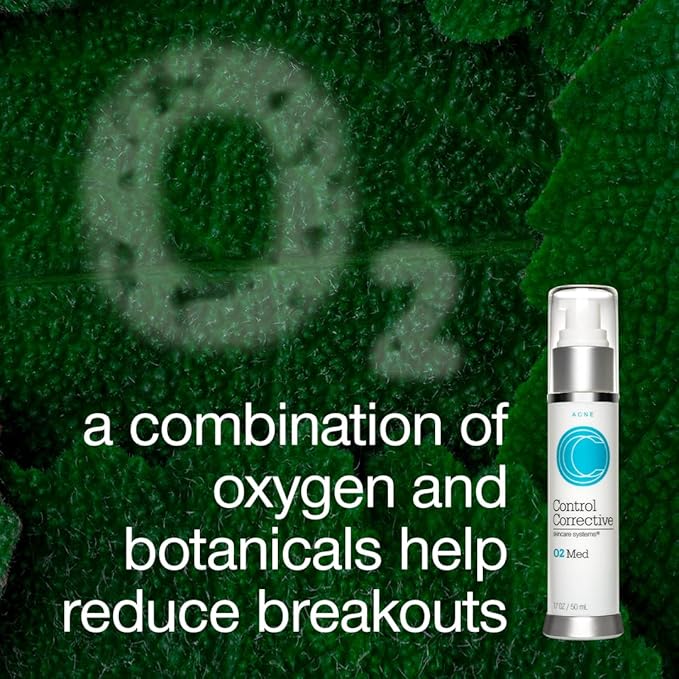 CONTROL CORRECTIVE SKIN CARE SYSTEMS O2 Med, 1.7 oz - Oxygen Emulsion & Hydrogen Peroxide, Moisturizing, Evens Complexion, Restore Youthful Skin, Reduces Breakouts