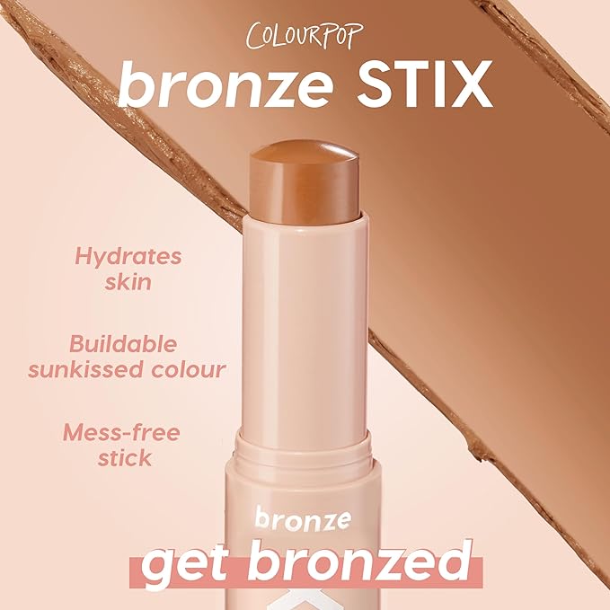 ColourPop Cream Bronzer Stick - Blendable Cream Contour & Glowy Summer Makeup with a Natural, Matte Finish - Buildable Formula for Shimmer-Free, Sun-Kissed Warmth - Manhattan Beach (0.28 oz)
