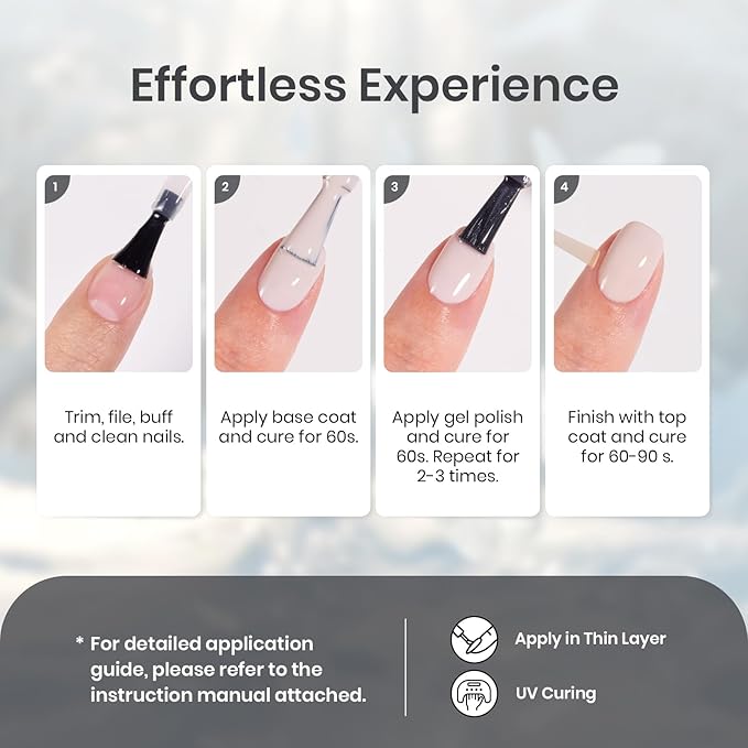 Beetles Gray Gel Polish Set 6 Colors White Black Nude Neutral Gray Milky Gel Nail Polish Kit Soak off Uv Led Lamp Needed Manicure DIY Home Gifts for Women Soft Eclipse