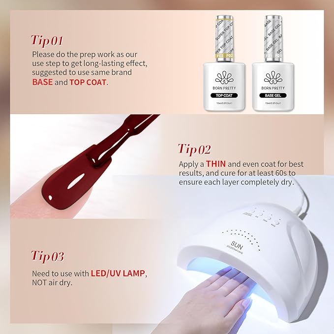 Born Pretty Fall Winter Brown Gel Nail Polish,6 Colors Brown Beige Khaki Skin Tone Gel Polish Roasted Chestnuts Chocolate Burgundy Red Gel Polish Kit for Salon Nail Art DIY at Home Manicure