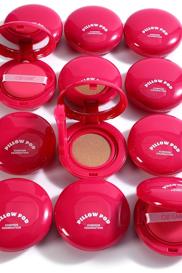 Beauty Pillow Pod Cushion Foundation Sand – Natural Matte Finish, Buildable Coverage, Paraben-Free, Portable Compact with Mirror and Puff,0.42 OZ /12G,pack of 1