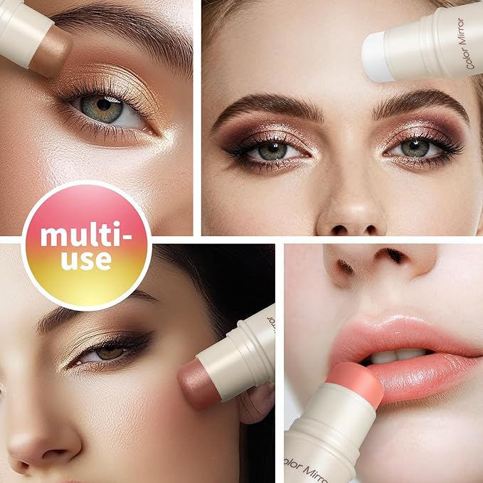 Multi-Use Makeup Stick - Blush, Lipstick, Eyeshadow & Highlighter For All Skin, Buildable Color, Long-Lasting, Lightweight, Natural Soft Finish(22 Pink Matte), 0.158 oz