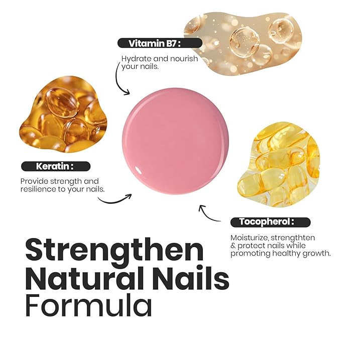 Beetles Nail Polish Set - Twilight Rose 6 Colors Quick Dry Baby Pink Burgundy Red Purple Plum High-Gloss Long-Lasting Nail Polish for DIY At-Home Manicure Fall Christmas Gift for Women