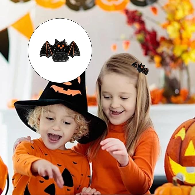 12 Pcs Halloween Hair Claw Clips,Cute Pumpkin、Ghost、Bat、Spiderweb and Hat Designs Halloween Hair Claws Strong Hold Jaw Clip Mini Hair Clips for Women Girls Hair Accessories