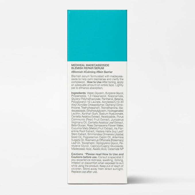 Mediheal Madecassoside Repair Serum 1.35 fl.oz - Blemish Care, Fades Pigmentation and Freckles & Skin Soothing & Hydration - with Centella Asiatica, Niacinamide