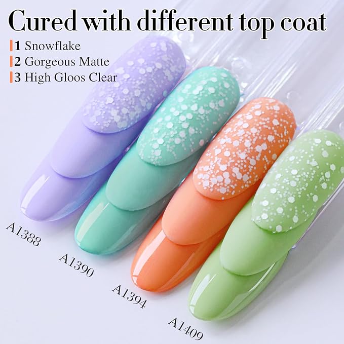 Double Rhythm 15ML Gel Polish Pure Sheer Same Color Same Bottle Soak Off Gel Polish Nail Art Manicure Salon DIY at Home for Women (Milky Orange-A1394)