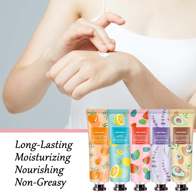 10 Pack Hand Cream for Dry Cracked Hands, Stocking Stuffers for Women,Teengirls,Christmas Gifts Bridesmaid Gifts, Teacher Gifts, Natural Plant Fragrance Mini Hand Lotion Moisturizing Hand Care Cream