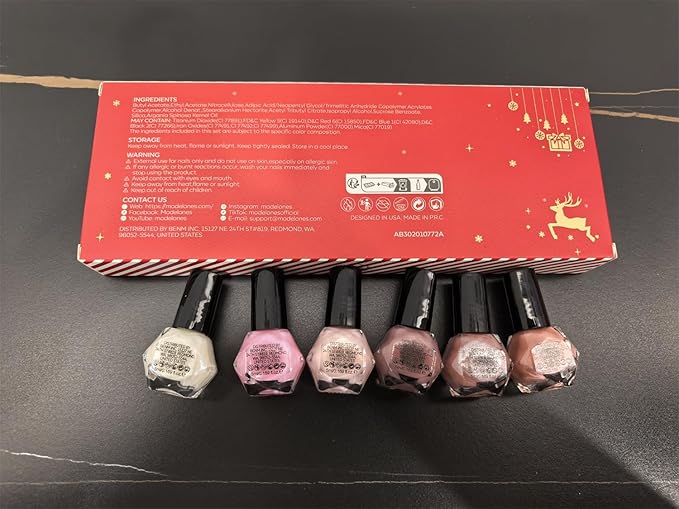 modelones Jelly Nail Polish Set 6 Colors, Milky White Pink Sheer Nude Quick Dry Mini Nail Lacquer Kit, Translucent Clear Transparent Peach Shimmer Manicure DIY Nail Art Spring Gift for Women Girls