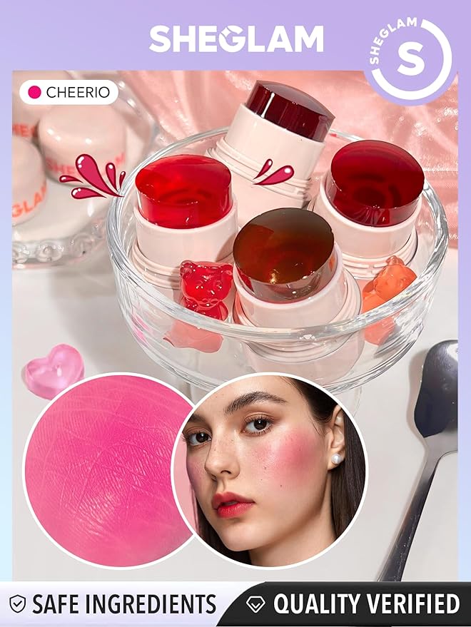 SHEGLAM Jelly-Licious Hydrating Lip & Blush Tint-Cheerio