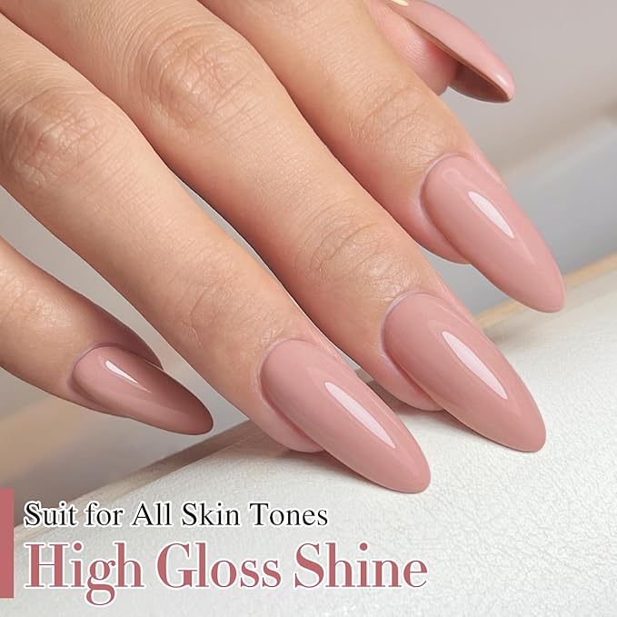 Double Rhythm 15ML Gel Nail Polish Pure Sheer Same Color Same Bottle Soak Off Gel Polish Art Manicure Salon DIY at Home for Women (Pink-A1116)