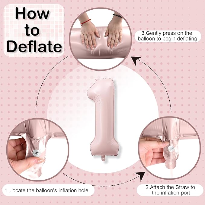 40'' 10 Balloon Number, Large Dusty Baby Pastel Pink Foil Number 10 Balloons Birthday Party Decor, Blush Light Matte Pink Helium Self Inflating Balloon for Girls 10th Birthday Anniversary Decorations