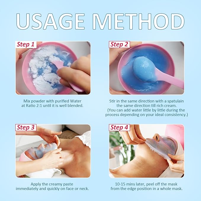YMEYFAN Jelly Mask for Facials Professional, Hyaluronic Acid Peel Off Jelly Face Mask Powder, Deep Hydrating Moisturizing Facial Skin Care, Home Spa Day DIY Skincare for Women and Men (23Fl Oz)