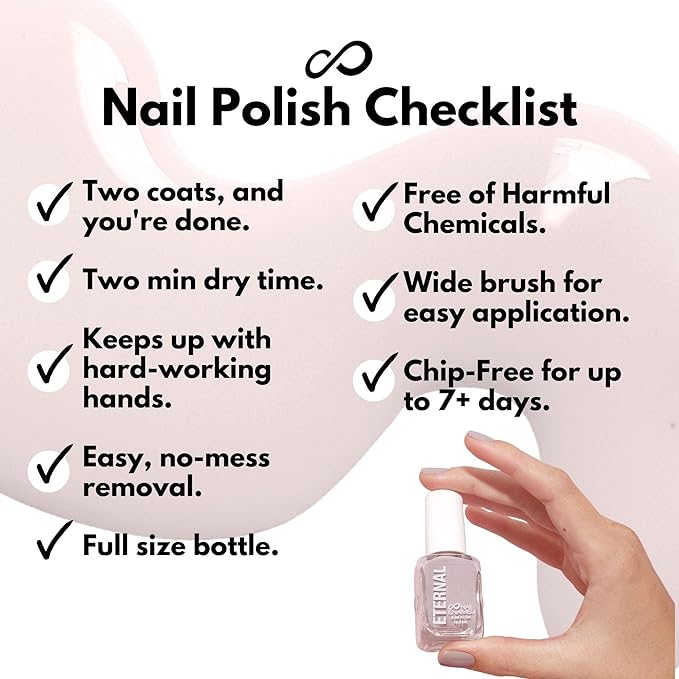 Eternal Pastel Nail Polish Set for Women (CLASSIC ME) - Nude Nail Polish Set for Girls - Lasting & Quick Dry Pink Nail Polish Kit for Home DIY Manicure & Pedicure - Made in USA, 13.5mL (Set of 5)