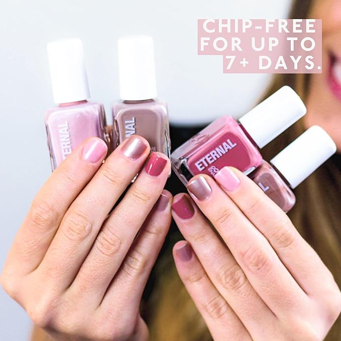 Eternal Nude Nail Polish Set for Women (NUDE ROSE GOLD) - Brown Nail Polish Set for Girls | Lasting & Quick Dry Fingernail Polish Kit for Home DIY Manicure & Pedicure | Made in USA, 13.5mL (Set of 4)