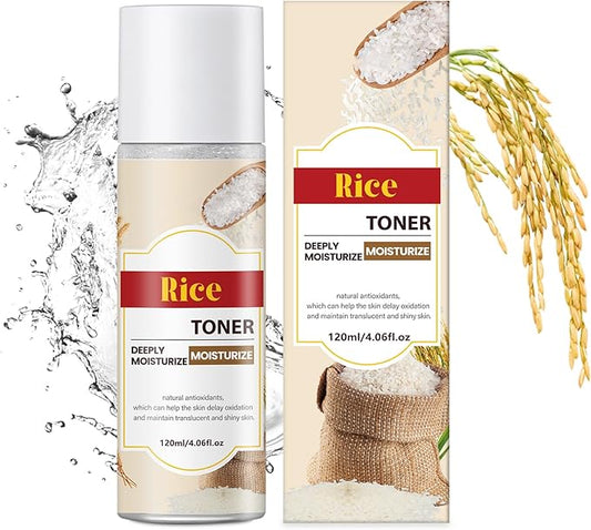 Rice Toner, Hydrating Toner for Face, Facial Toner for Women, Moisturizing, Nourishing, Skin Care for All Skin Types, 4.06fl.oz/120ml