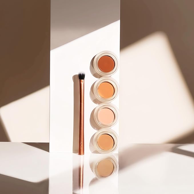 YENSA Super Bright Dark Circle Serum Eye Cream - Full-Coverage Under Eye Brightener with Peptides & Antioxidants - Lightweight Correcting Concealer & Serum - Medium (0.18 oz)