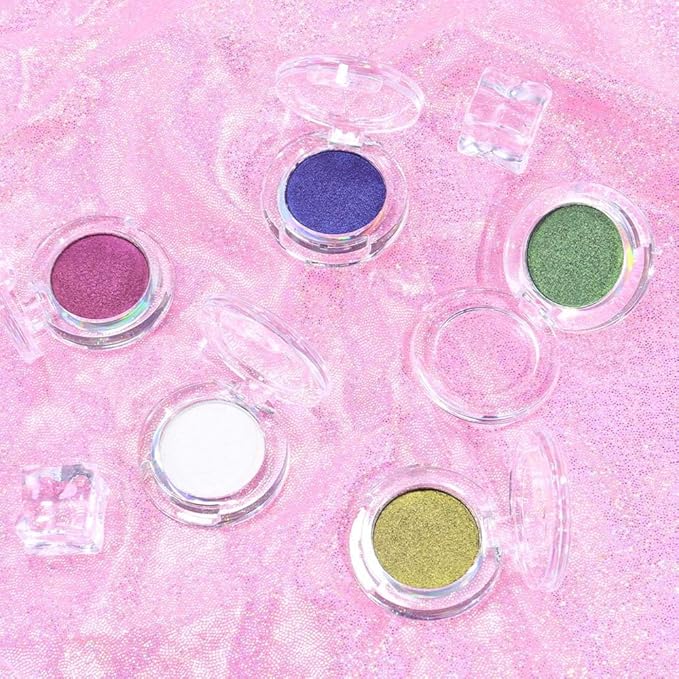 evpct Mermaid Purple Gold Holographic Chameleon Chrome Eye Shadow Palette Makeup for Older Women, Duochrome chromatic Duo Multichrome Glitter Shimmer Metallic Gothic festival Single Eyeshadow Palette