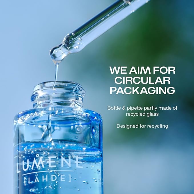 LUMENE Nordic Hydra Aqua Serum | Intense Hydration for Lasting Dewy Skin | With Arctic Spring Water, Hyaluronic Acid & Nordic Red Algae | Lightweight & Hydrating | Vegan | 30 ml