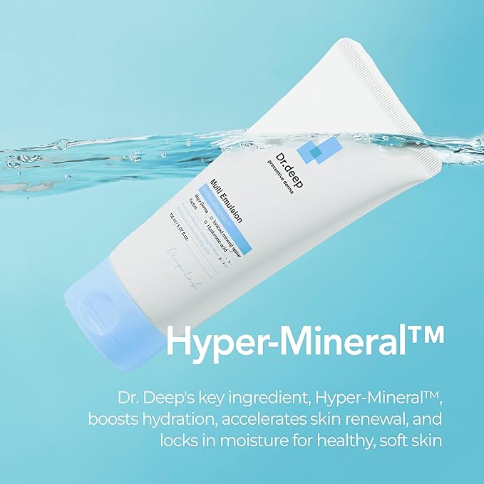 Dr.Deep Multi Emulsion - Lightweight Moisturizer for Sensitive, Dry & Itchy Skin, Hydrating Emulsion with Shea Butter & Allantoin for Skin-Barrier Repair, 5.07 fl. oz