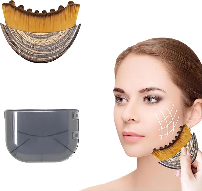 1PCS Lymphatic Contour Face Brush, Designed for The Face Gentle Enough for Daily Use, Lymphatic Contour Brush, Chin & Jawline Sculpting