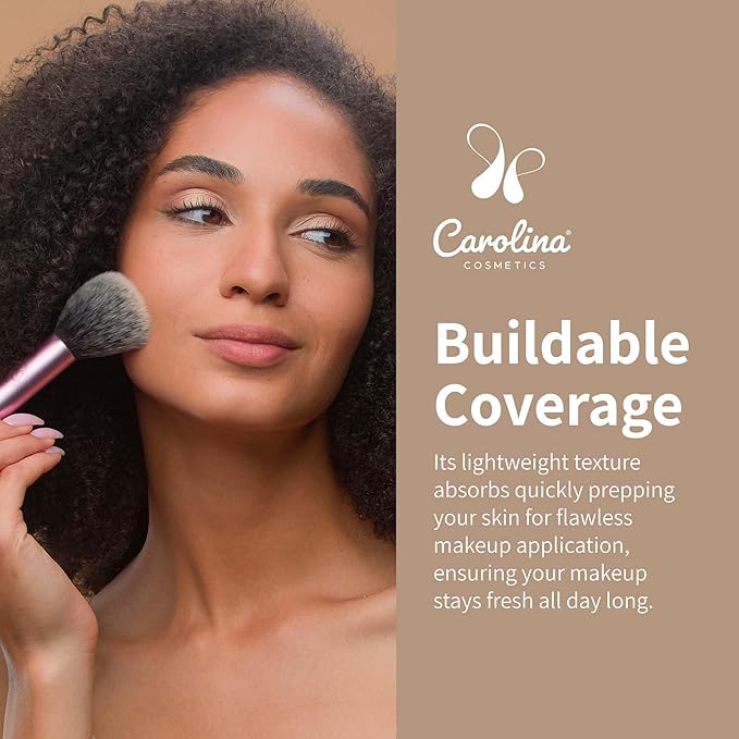 Carolina Cosmetics - Foundation in Beach Sand Shade Plant-Based - Hydrating, Pore-Minimizing & Buildable Coverage - Vegan, Non-GMO, Paraben-Free - 1oz