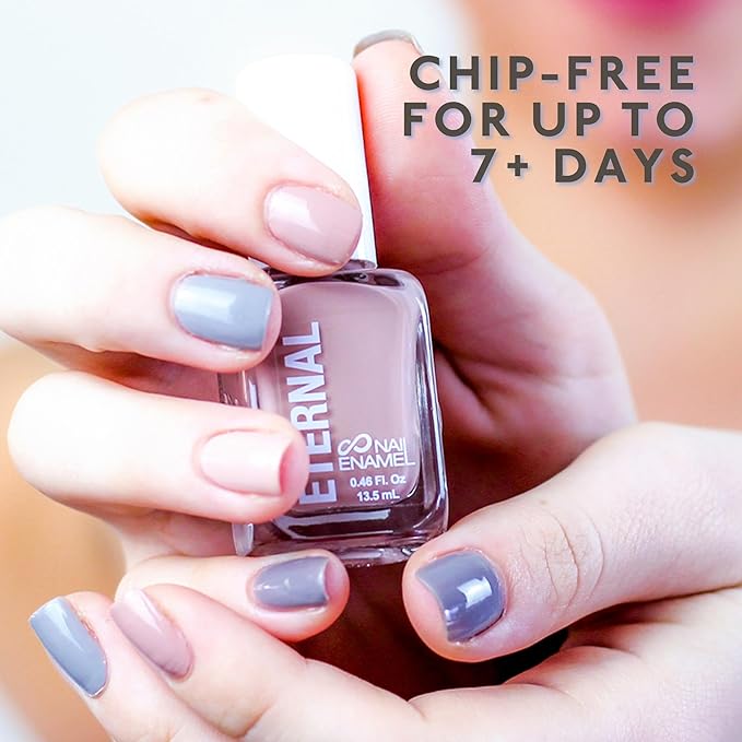 Eternal Nude Nail Polish Set for Women (NUDE GRAY) - Brown Nail Polish Set for Girls | Long Lasting & Fast Drying Nail Polish Kit for Home DIY Manicure & Pedicure | Made in USA, 13.5mL (Set of 4)