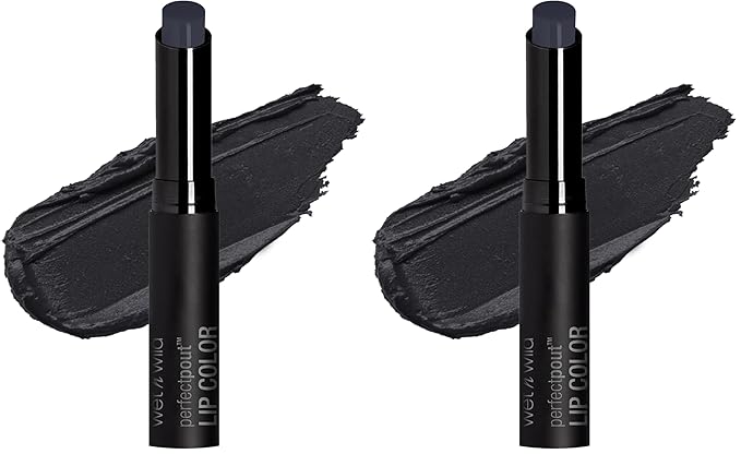 wet n wild Perfect Pout Lipstick, Black Power Outage Vegan | Gluten-Free | Cruelty-Free | Lip Color (Pack of 2)