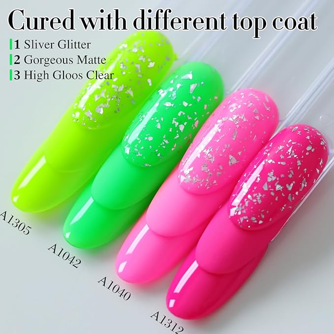 Double Rhythm 15ML Gel Nail Polish Pure Sheer Same Color Same Bottle Soak Off Gel Polish Art Manicure Salon DIY at Home for Women (Bright Green-A1042)