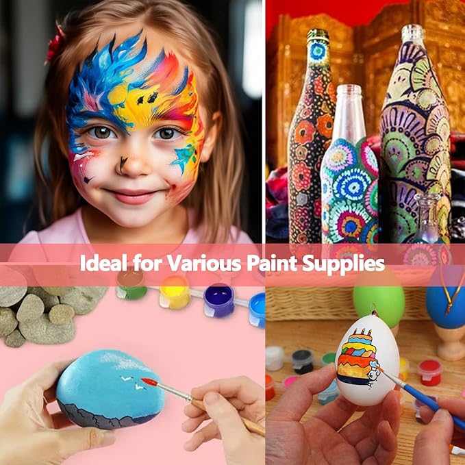 100PCS Paint Tray Palettes Plastic Paint Pallets for Kids or Students Watercolor Palette Painting Tray for Painting Party, DIY Craft and Art Painting