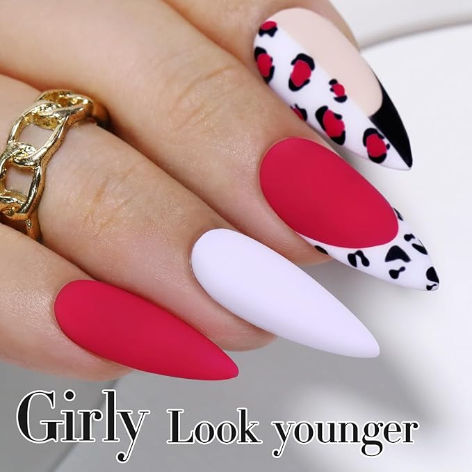 Double Rhythm 15ML Gel Nail Polish Pure Sheer Same Color Same Bottle Soak Off Gel Polish Art Manicure Salon DIY at Home for Women (Red Pink-A1472)