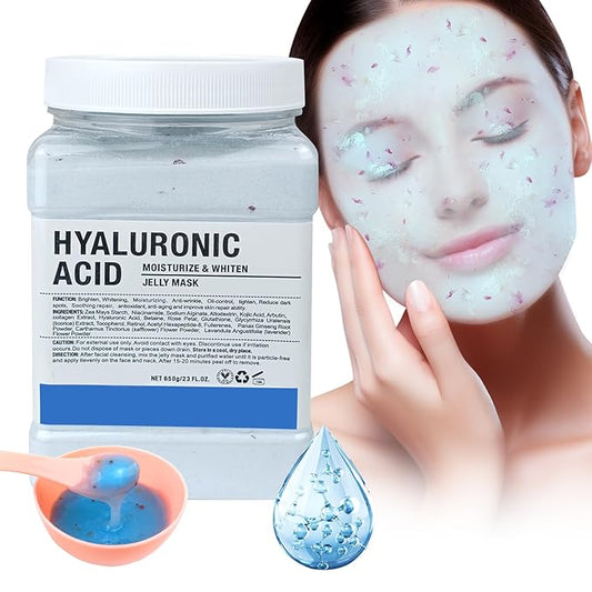 Jelly Mask for Facials Professional, Hydrating & Moisturizing Peel-Off Natural Gel Face Mask SkinCare, Professional Spa Use Jelly Face Masks, Deep Hydration & Glow 23 Fl Oz (Hyaluronic Acid)