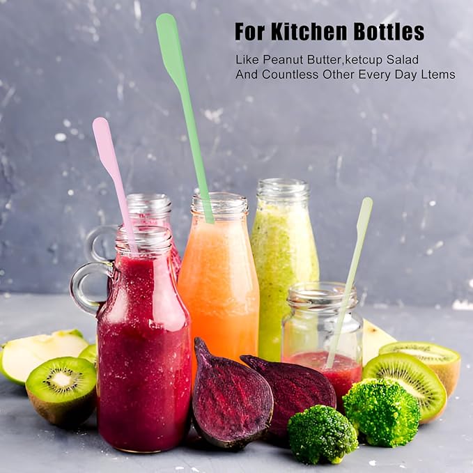 Makeup Spatula Set – 6 Pack Silicone Jar Scraper in Mini, Small, Large Sizes for Cosmetics, Lotion, Food Bottles & Skincare Jars (black)