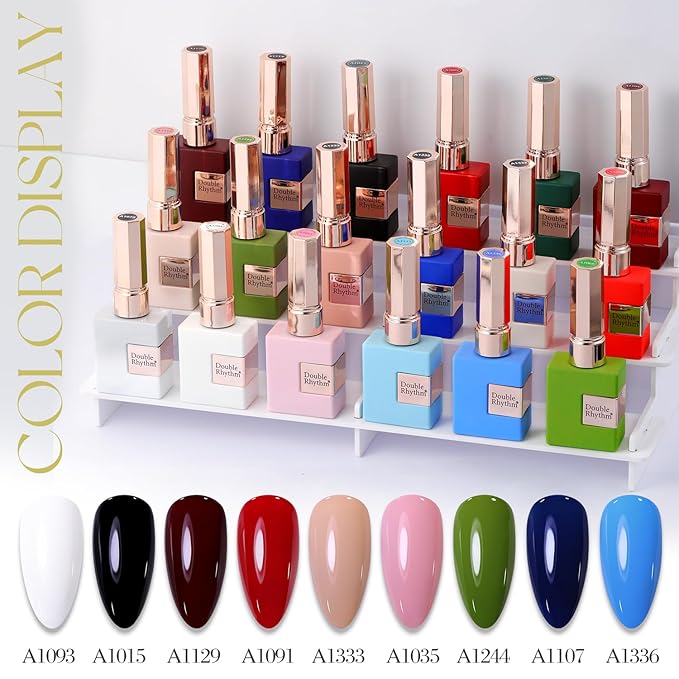 Double Rhythm 15ML Gel Nail Polish Pure Sheer Same Color Same Bottle Soak Off Gel Polish Art Manicure Salon DIY at Home for Women (Light Yellow-A1395)