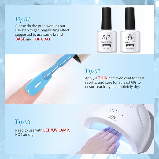 Born Pretty Pastel Gel Nail Polish Macaron Candy Sweet Color Gel Polish Spring Summer Gel Polish Nude Pink Yellow Purple Blue Green Colors Easter Collection Nail Art Gift Box 7ML 6PCS