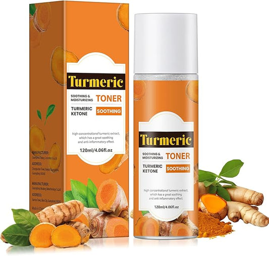 Face Toner for Women, Turmeric Facial Toner, Skin Toner for Even Skin Tone, Soothing, Moisturizing, Reduce Fine Lines, Suitable for All Skin Types, 4.06fl.oz/120ml