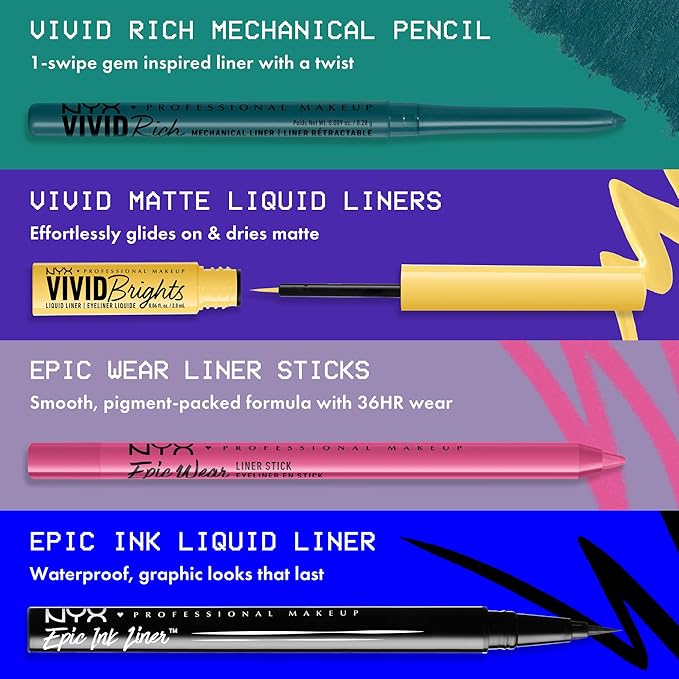 NYX PROFESSIONAL MAKEUP Mechanical Eye Pencil, Vivid Rich Mechanical, Creamy Retractable Eyeliner - It's Giving Jade, Olive Green Eyeliner