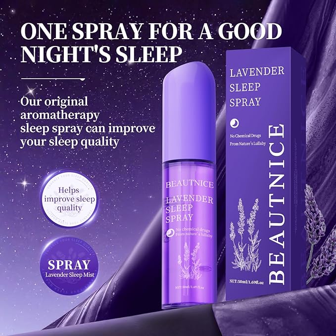 Lavender Sleep Spray - Natural Chemical-Free Sleep Aid | 50ml Calming Pillow Mist for Relaxation & Better Sleep