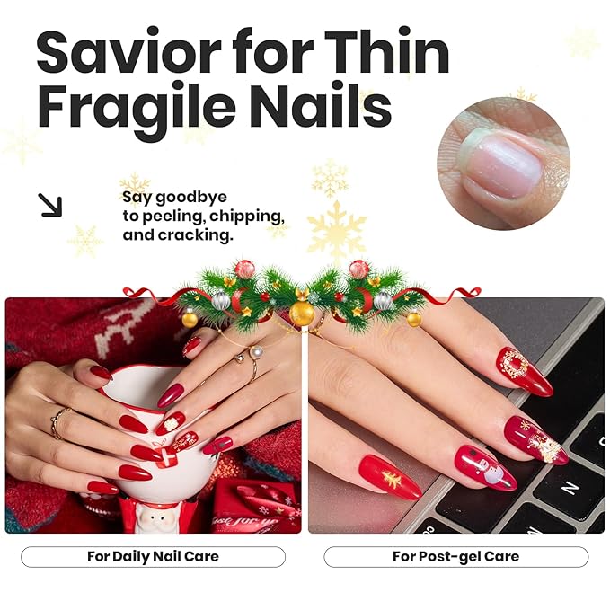 Beetles Red Nail Polish Set Blazing Rose, 6 Colors Dark Red Burgundy Nail Polish Glossy 15ml Enhance Nails Quick Dry Fingernail Polish for Nail Art Manicure DIY at Home Christmas Gifts For Women