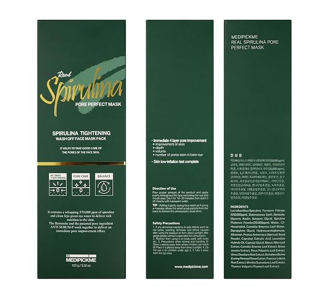 Spirulina Clay Mask – Pore Cleansing Visualizate Mud Mask K Beauty Body Mud 120g