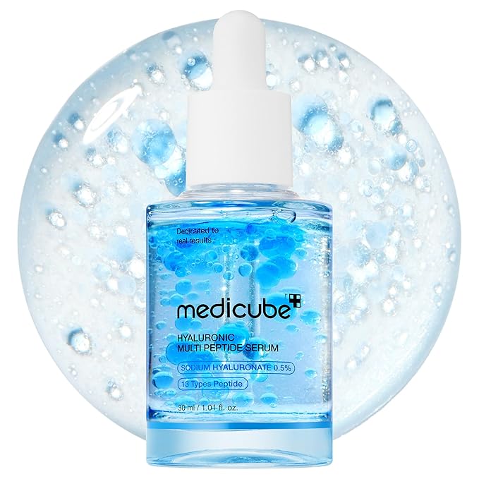 medicube Hyaluronic Multi Peptide PDRN Serum for Glowing and Soothing | Lightweight Water Plumping Radiant Facial Serum for All Skin Type, Hydrating Moisturizer, Korean Skincare | 30ml 1.01fl.oz.