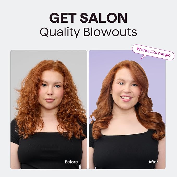 Wavytalk Updated Version Thermal Brush, 1.5 Inch Negative Ion Blowout Express Thermal Round Brush Creates Salon-Quality Blowouts, lonic Frizz Reduction Makes Hair Shinier & Smoother (Millennial Pink)