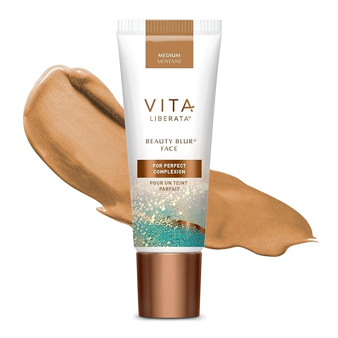 Vita Liberata Beauty Blur Face - Medium, BB Cream, Hydrating Skin Finish, Radiant Glow & Flawless Complexion, 1.01 fl oz