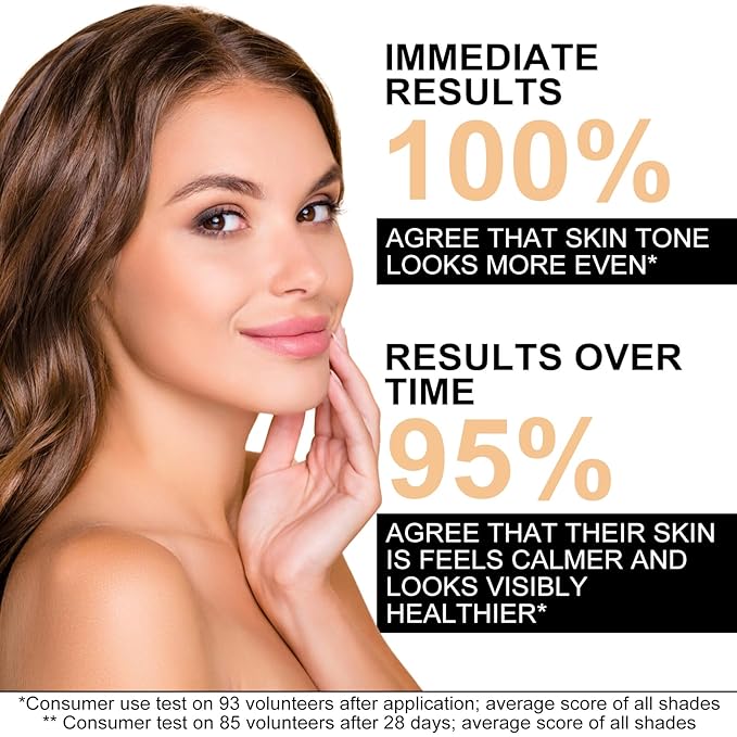 CC Cream for Older Women, CC Cream Self Adjusting for Mature Skin, Color Corrector & Lightweight, Satin Skin & Breathable, Suitable for All Skin Types, Pack of 2 (Natural)