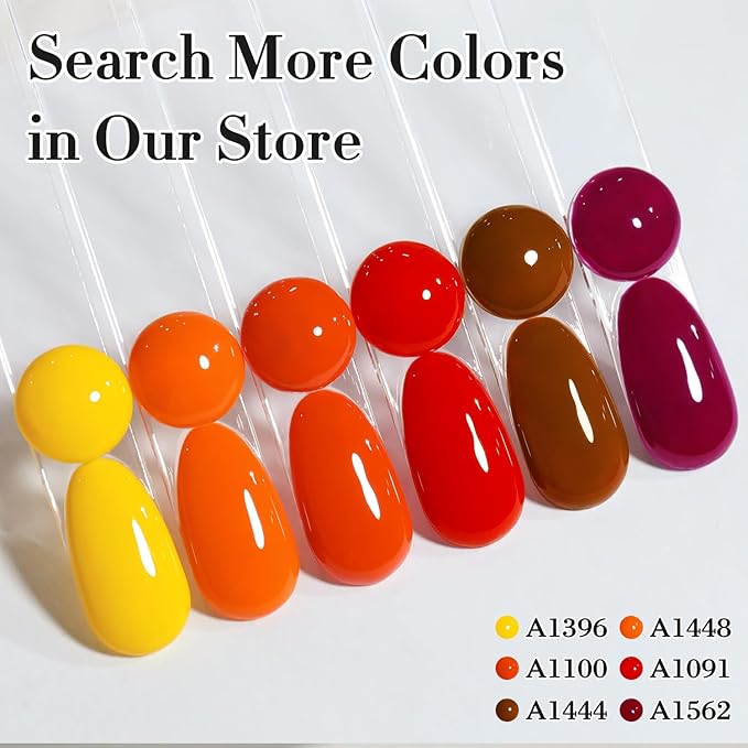 Double Rhythm 15ML Gel Polish Pure Sheer Same Color Same Bottle Soak Off Gel Polish Art Manicure Salon DIY at Home for Women (Deep Ginger Yellow-A1448)