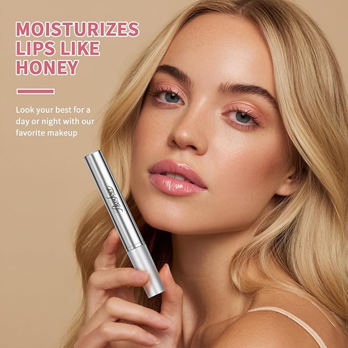 Honey Lip Tinted Lip Balm, Nourishing Hydrating Natural Color, Moisturizing Lip Care for Soft Lips for Daily Use, Enhances Lips with a Subtle Tint, Long Lasting, Lightweight (2PCS Pink, Large)