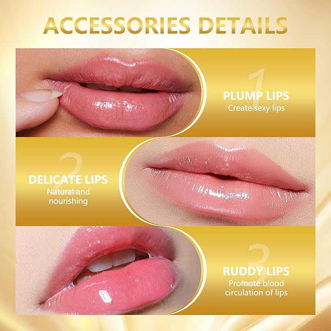 Transferproof Color Changing Lipstick, Gold Foil Moisturizing Glossy Shine Lip Gloss, Gold Crystal Color Changing Lipstick, Warm Change Color Change Lip Stick for Women Deep Nourishment (2Pcs)