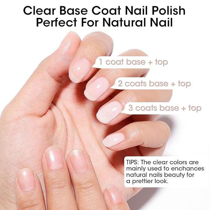 Gellen 4-In-1 Illuminating Nail Concealer Base Coat Polish Milky White, Nail Strengthener Ridge Filler For Nails, Sheer Nail Polish Smooth Strengthen Natural Nails, Quick Air Dry, Hema Free, Non-toxic