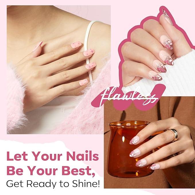 modelones Nail Polish Set 6 Colors, Milky White Pink Mini Nail Lacquer Kit Shimmer Nude Light Creamy Pink Glitter Violet Red Quick Dry Nail Art, DIY Home Travel Salon Manicure Gift for Women Girls