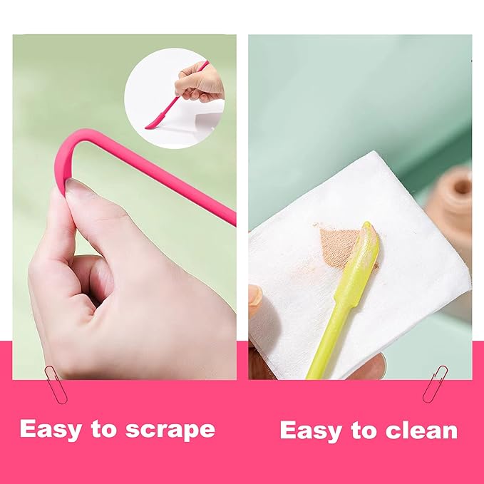 Beauty Spatula, 5 Pcs Small Spatula Mini Spatula for Cosmetics Lotion Makeup Spatula, Every Drop Tiny Spatula for Makeup and Kitchen Jar, Wax Waxing Body Hair Removal spatula